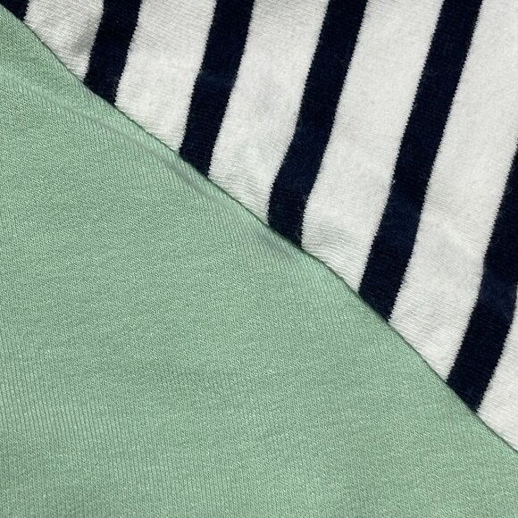 Orvis Women's Pullover Top Shirt Stripe Hoodie Long Sleeve Green White Size L La - Picture 8 of 9